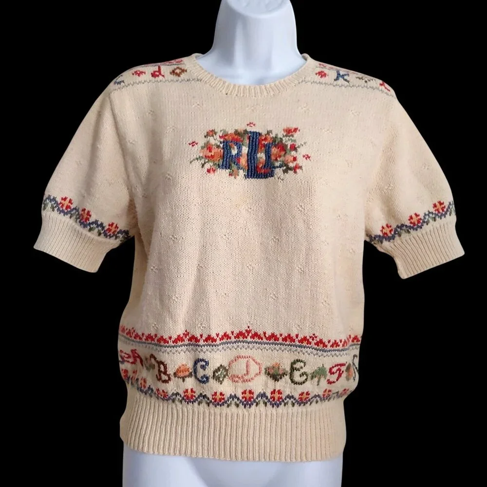 Lauren Ralph Lauren Exclusive Teacher Old Money Quiet Luxury Sweater SP Logo - Picture 2 of 16